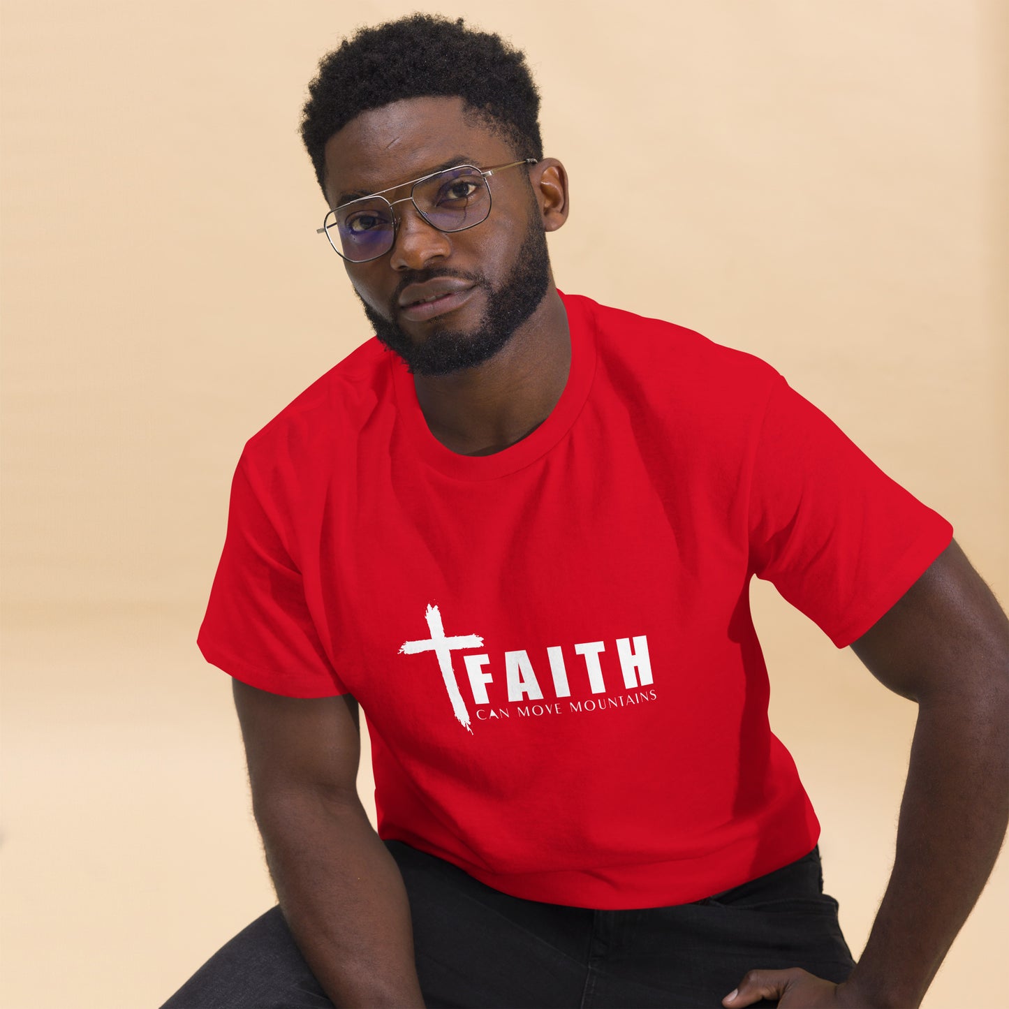 FAITH CAN MOVE MOUNTAINS Men's classic tee